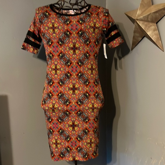 Lularoe Julia multi dress size XS NWT - Picture 1 of 6